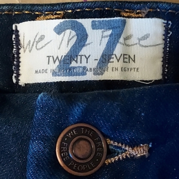 🆕️ Free People High Waist Skinny Jeans. Dark Blue Wash. NWT - Picture 5 of 11
